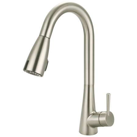 OLYMPIA Single Handle Touchless Sensor Pull-Down Kitchen Faucet in PVD Brushed Nickel K-5020-TL-BN